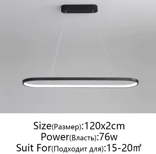 Rechthoekige LED Hanglamp – Moderne Plafondlamp voor Woonkamer, Eetkamer & Slaapkamer