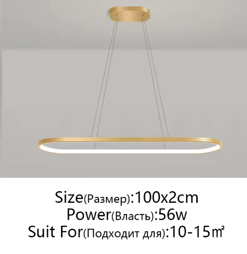 Rechthoekige LED Hanglamp – Moderne Plafondlamp voor Woonkamer, Eetkamer & Slaapkamer