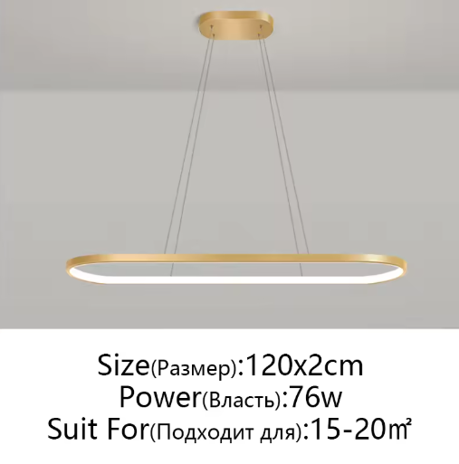 Rechthoekige LED Hanglamp – Moderne Plafondlamp voor Woonkamer, Eetkamer & Slaapkamer