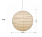 Japanse Wabi-Sabi Hanglamp – LED Rijstpapier Plafondlamp voor Woonkamer & Slaapkamer