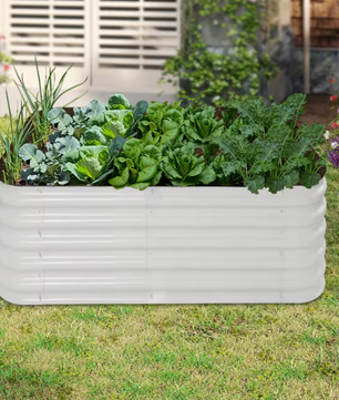Rechthoekige Metalen Plantenbak – 240×60×43 cm, Aluminium-Verzinkt Staal, Groot Formaat voor Buiten