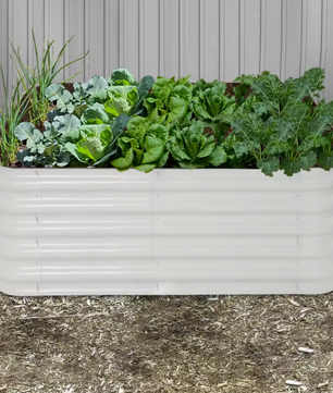 Rechthoekige Metalen Plantenbak – 240×60×43 cm, Aluminium-Verzinkt Staal, Groot Formaat voor Buiten
