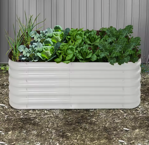 Rechthoekige Metalen Plantenbak – 240×60×43 cm, Aluminium-Verzinkt Staal, Groot Formaat voor Buiten