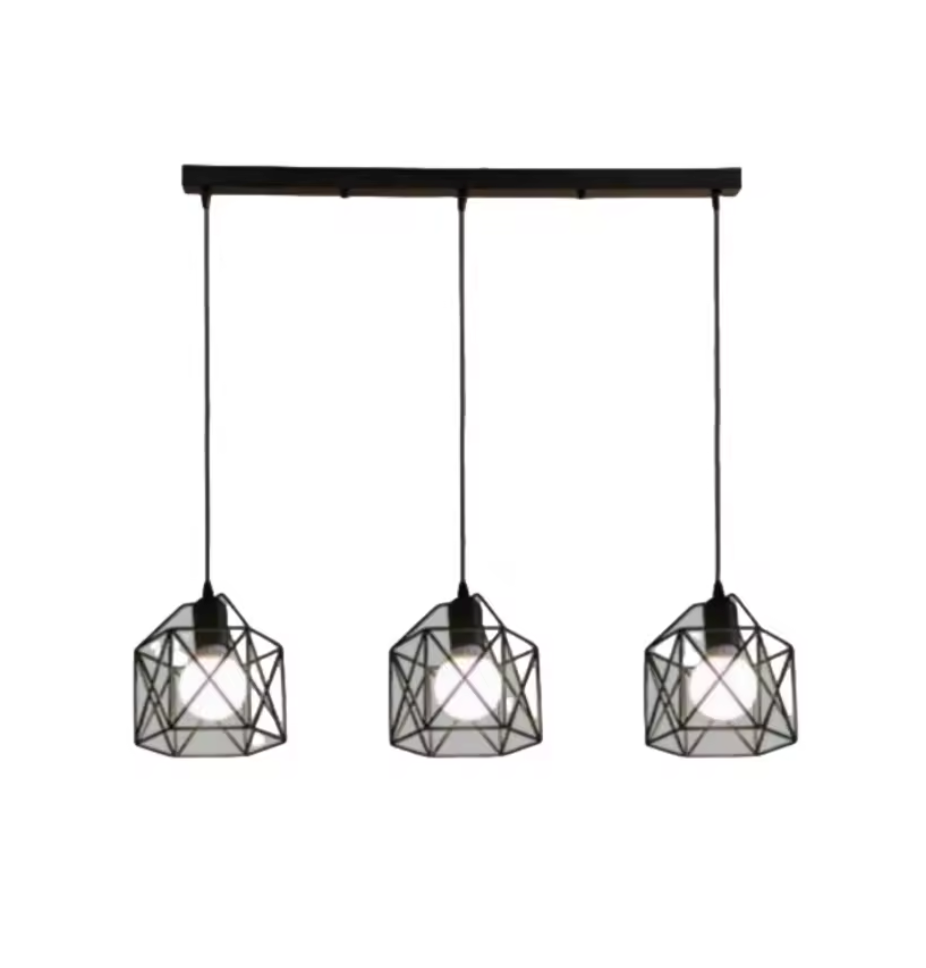 Industriële Metalen Kooi Hanglamp – Moderne LED Plafondlamp