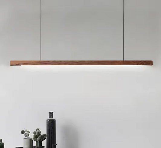 Nordic Houten LED Hanglamp – Moderne Plafondlamp voor Eetkamer, Woonkamer & Kantoor