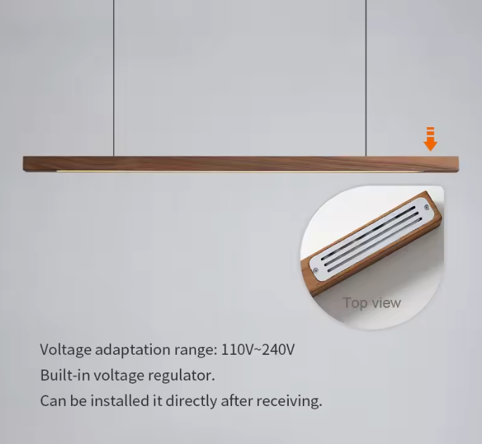 Nordic Houten LED Hanglamp – Moderne Plafondlamp voor Eetkamer, Woonkamer & Kantoor