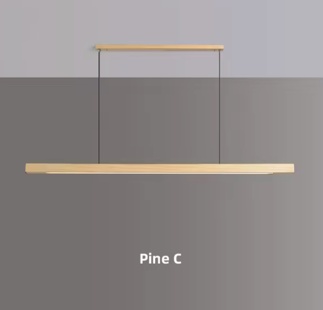 Nordic Houten LED Hanglamp – Moderne Plafondlamp voor Eetkamer, Woonkamer & Kantoor