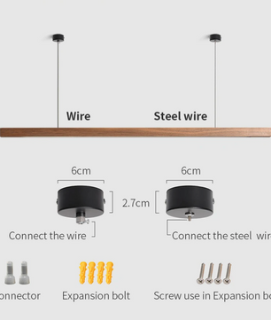 Nordic Houten LED Hanglamp – Moderne Plafondlamp voor Eetkamer, Woonkamer & Kantoor