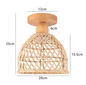 Vintage Rotan Hanglamp – Bamboe Rieten Plafondlamp met Gevlochten Scherm