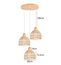 Vintage Rotan Hanglamp – Bamboe Rieten Plafondlamp met Gevlochten Scherm