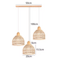 Vintage Rotan Hanglamp – Bamboe Rieten Plafondlamp met Gevlochten Scherm