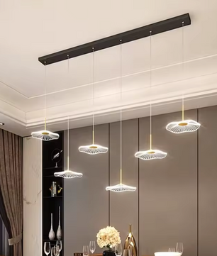 Moderne LED Hanglamp – Acryl & Metaal Kroonluchter voor Woonkamer & Eetkamer