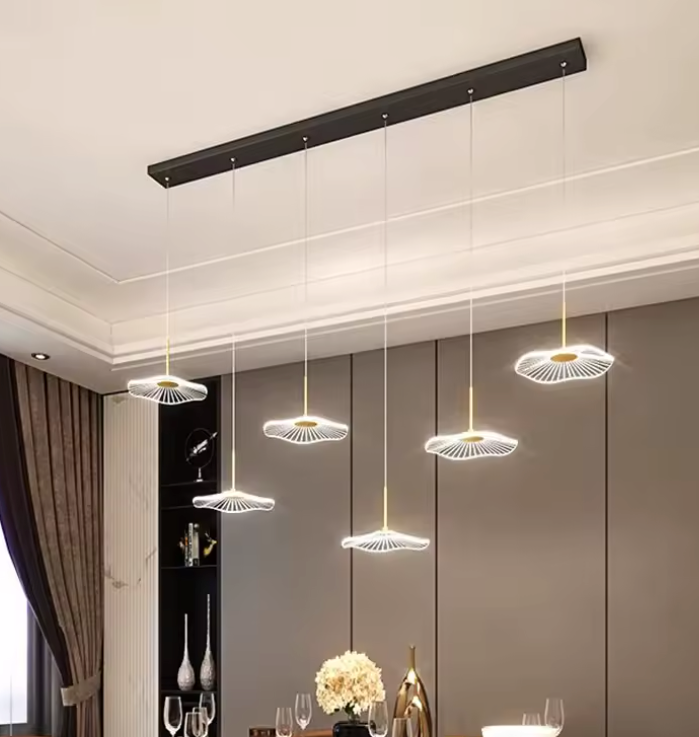 Moderne LED Hanglamp – Acryl & Metaal Kroonluchter voor Woonkamer & Eetkamer