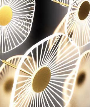 Moderne LED Hanglamp – Acryl & Metaal Kroonluchter voor Woonkamer & Eetkamer