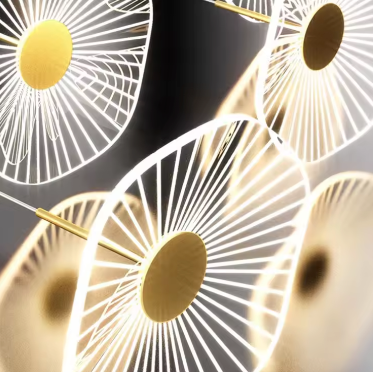 Moderne LED Hanglamp – Acryl & Metaal Kroonluchter voor Woonkamer & Eetkamer