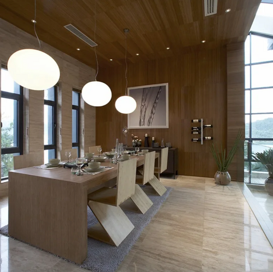 Witte Glazen Bol Hanglamp – Moderne LED Plafondlamp voor Woonkamer, Eetkamer & Slaapkamer
