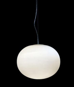 Witte Glazen Bol Hanglamp – Moderne LED Plafondlamp voor Woonkamer, Eetkamer & Slaapkamer