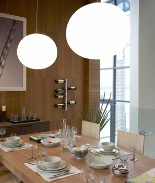 Witte Glazen Bol Hanglamp – Moderne LED Plafondlamp voor Woonkamer, Eetkamer & Slaapkamer