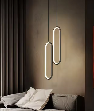 Moderne Zwart-Gouden LED Hanglamp – Minimalistische Plafondlamp