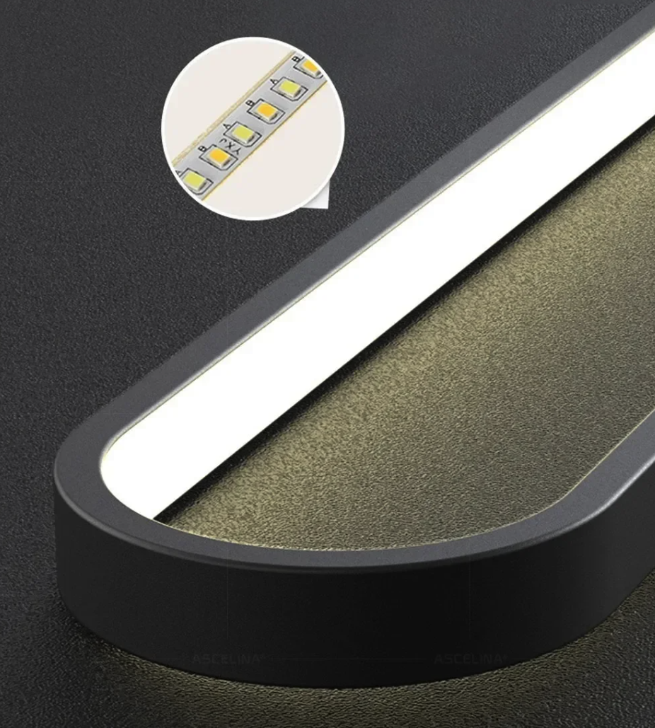 Moderne Zwart-Gouden LED Hanglamp – Minimalistische Plafondlamp