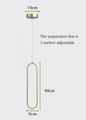 Moderne Zwart-Gouden LED Hanglamp – Minimalistische Plafondlamp