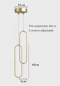 Moderne Zwart-Gouden LED Hanglamp – Minimalistische Plafondlamp