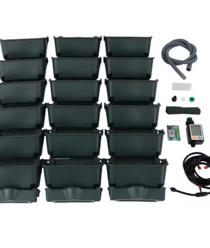 18-Pot Zelfwaterende Hangende Plantenbakset – Verticale Wandmontage met Slimme Timer & Regensensor