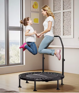 Opvouwbare Mini Fitness Trampoline Ø 101,5 cm – Met Verstelbaar Handvat, Indoor & Outdoor Rebounder, Draagvermogen 150 kg