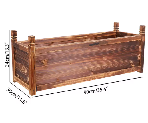 Verhoogde Houten Plantenbak – Massief Grenen, Duurzaam & Decoratief