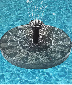 Zonne-energie Drijvende Fonteinpomp – 1W, 6 Mondstukken, 35-50 cm Spuithoogte, voor Vogelbad, Vijver & Tuin