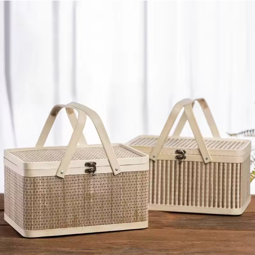 Picknickmand – Draagbare Opbergdoos met Handvat, Lichtgewicht en Ruim, Ideaal voor Camping, Boot & Outdoor Evenementen