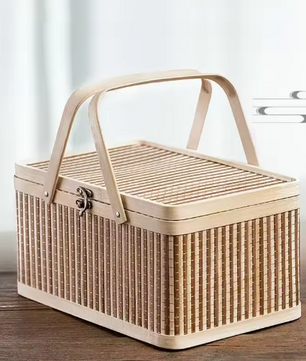Picknickmand – Draagbare Opbergdoos met Handvat, Lichtgewicht en Ruim, Ideaal voor Camping, Boot & Outdoor Evenementen