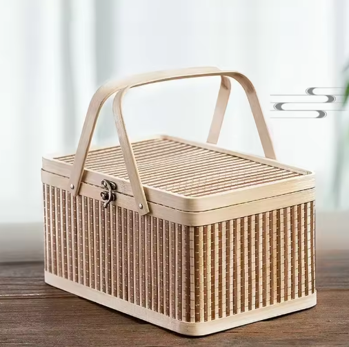 Picknickmand – Draagbare Opbergdoos met Handvat, Lichtgewicht en Ruim, Ideaal voor Camping, Boot & Outdoor Evenementen