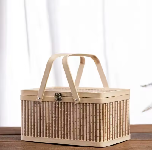 Picknickmand – Draagbare Opbergdoos met Handvat, Lichtgewicht en Ruim, Ideaal voor Camping, Boot & Outdoor Evenementen