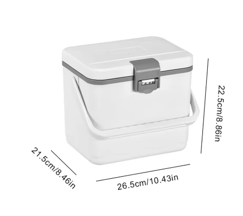 Geïsoleerde Draagbare Koeler – 4,5L, Warmte- en Koudebehoud tot 48 uur, Met Handvat voor Picknick, Kamperen & Reizen
