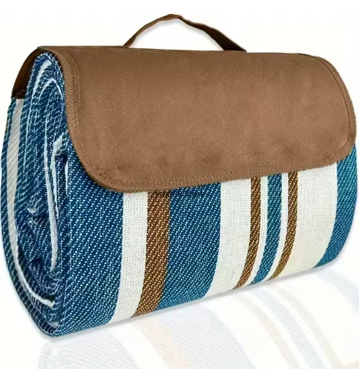 Dubbellaagse Waterdichte Picknick- en Stranddeken – Met Draagtas, 152×203 cm