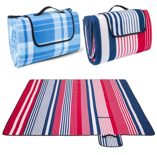 Opvouwbare Picknick- en Stranddeken – 200×200 cm, Waterdicht & Draagbaar