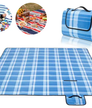 Opvouwbare Picknick- en Stranddeken – 200×200 cm, Waterdicht & Draagbaar