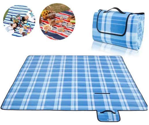 Opvouwbare Picknick- en Stranddeken – 200×200 cm, Waterdicht & Draagbaar