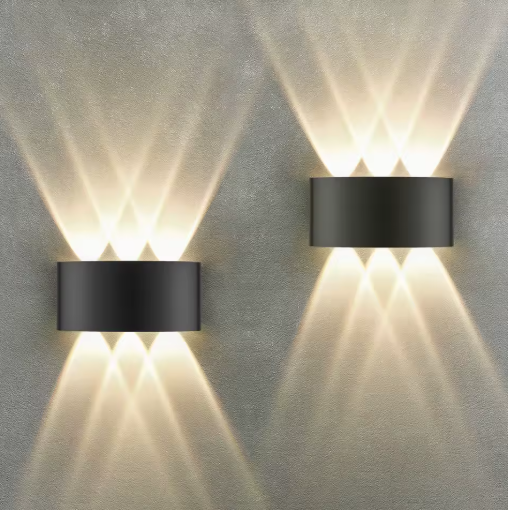 LED Wandlamp – IP65 Waterdicht, 6 Lichtbronnen, 3000K Warm Wit, Aluminium Armatuur voor Binnen & Buiten