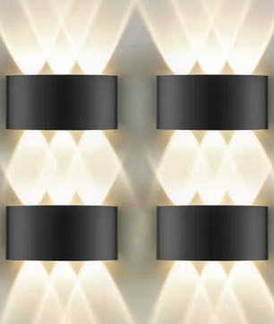 LED Wandlamp – IP65 Waterdicht, 6 Lichtbronnen, 3000K Warm Wit, Aluminium Armatuur voor Binnen & Buiten