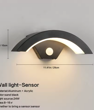 Buiten Wandlamp met Bewegingssensor – 24W Warm Wit Licht, IP65 Waterdicht