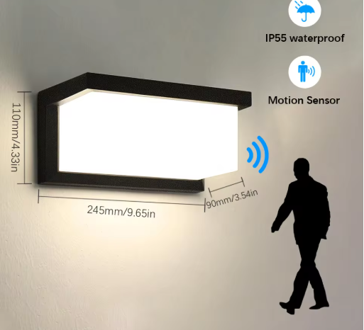 LED Wandlamp – Waterdicht IP55 met Radarsensor & Intelligente Lichtregeling