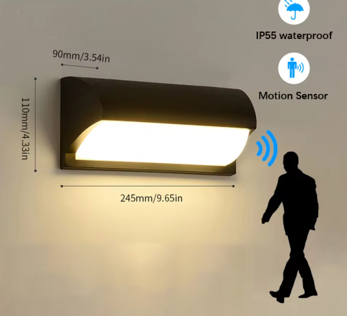 LED Wandlamp – Waterdicht IP55 met Radarsensor & Intelligente Lichtregeling