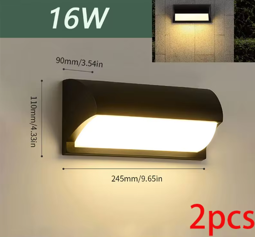 LED Wandlamp – Waterdicht IP55, Met Radarsensor en Intelligente Lichtregeling, Geschikt voor Binnen & Buiten