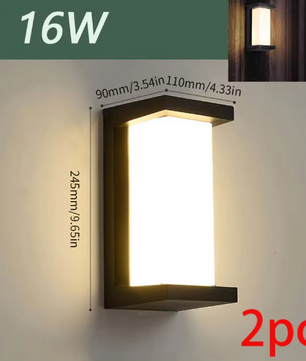 Set van 2 LED Buitenwandlampen – Waterdicht IP66 & Energiezuinig