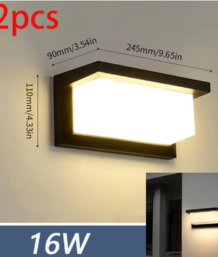 Set van 2 LED Buitenwandlampen – Waterdicht IP66 & Energiezuinig