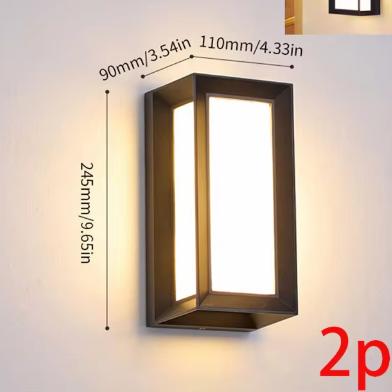 Set van 2 LED Buitenwandlampen – Waterdicht IP66 & Energiezuinig