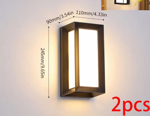 Set van 2 LED Buitenwandlampen – Waterdicht IP66 & Energiezuinig