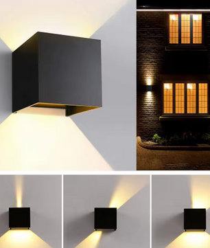 4x Moderne LED Wandlamp – 7W Aluminium Up & Down Verlichting, IP65 Waterdicht, Verstelbare Lichtbundel